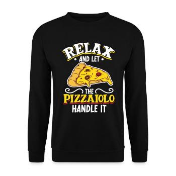 Laissez le pizzaiolo le faire - Pizzaiolo - Sweat-shirt Unisexe - noir - Devant - Alina (178cm) & Michal (187cm)