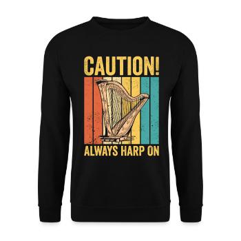 Harpiste Harpiste Rétro - Sweat-shirt Unisexe - noir - Devant - Alina (178cm) & Michal (187cm)