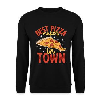 Best pizza baker of the Stast- Pizza Baker - Unisex Sweatshirt - black - Front - Alina (178cm) & Michal (187cm)