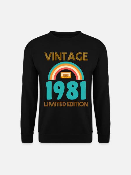 Born 1981 T-Shirt - Unisex Sweatshirt - black
