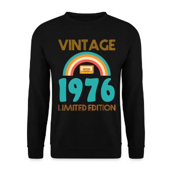 Rétro Classique 1976 - Sweat-shirt Unisexe - noir - Devant - Alina (178cm) & Michal (187cm)