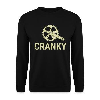 Grumpy cycling gift for cyclists - Unisex Sweatshirt - black - Front - Alina (178cm) & Michal (187cm)