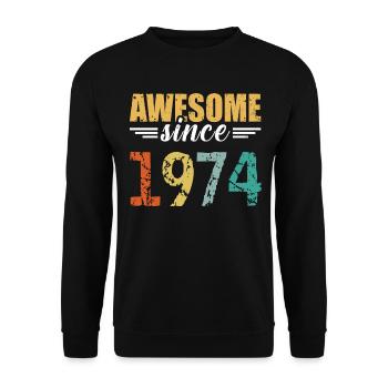 Since 1974: the definition of great! - Unisex Sweatshirt - black - Front - Alina (178cm) & Michal (187cm)