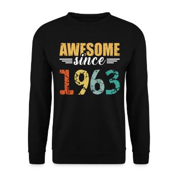 Légendaire depuis 1963 - tout simplement génial! - Sweat-shirt Unisexe - noir - Devant - Alina (178cm) & Michal (187cm)