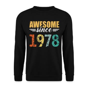 Unverwechselbar seit 1978 - einfach genial! - Unisex Pullover - Schwarz - Vorne - Alina (178cm) & Michal (187cm)