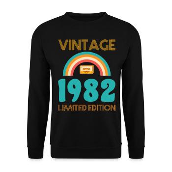 Rétro Classique 1982 - Sweat-shirt Unisexe - noir - Devant - Alina (178cm) & Michal (187cm)
