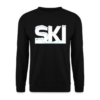 SKI mot enneigé en ski, sports d’hiver, - Sweat-shirt Unisexe - noir - Devant - Alina (178cm) & Michal (187cm)
