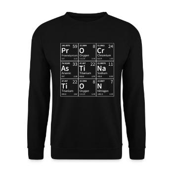 Procrastination periodic table with - Unisex Sweatshirt - black - Front - Alina (178cm) & Michal (187cm)