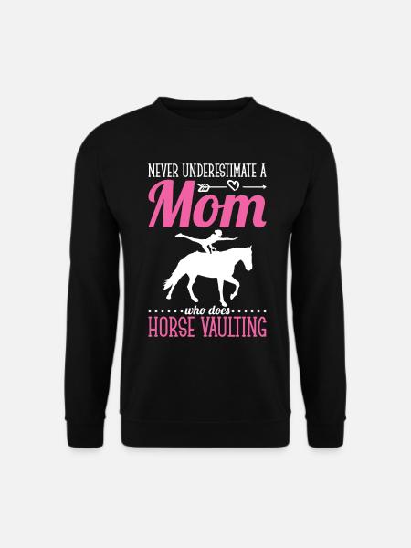 Lustige Pferdesport Voltigieren Mama - Unisex Pullover - Schwarz