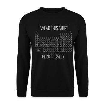 Je porte cette chemise périodiquement des éléments - Sweat-shirt Unisexe - noir - Devant - Alina (178cm) & Michal (187cm)