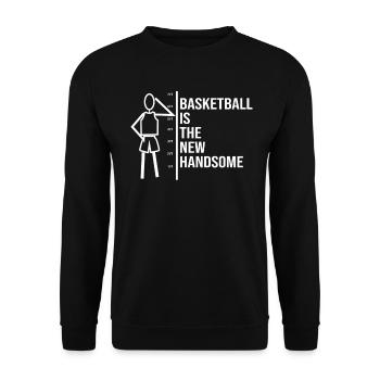 Funny basketball is the new beautiful - Unisex Sweatshirt - black - Front - Alina (178cm) & Michal (187cm)