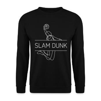Entraînement de basket-ball Slam Dunk drôle - Sweat-shirt Unisexe - noir - Devant - Alina (178cm) & Michal (187cm)