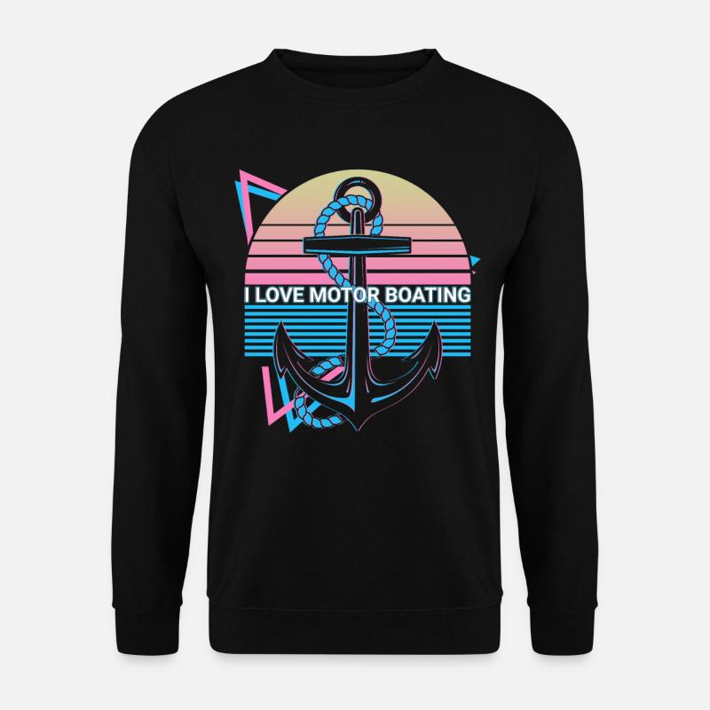 Bootfahren Retro - Unisex Pullover - Schwarz