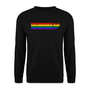 Gay Pride LGBT Pride Drapeau arc-en-ciel - Sweat-shirt Unisexe - noir - Devant - Alina (178cm) & Michal (187cm)