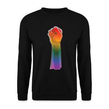 Unity Faust Equality Justice - Unisex Sweatshirt - black - Front - Alina (178cm) & Michal (187cm)