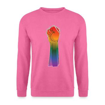 Einheit Faust Gleichheit Gerechtigkeit - Unisex Pullover - Pink - Vorne