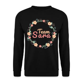 Team Sara - Bridal JGA - Unisex Sweatshirt - black - Front - Alina (178cm) & Michal (187cm)