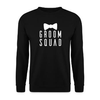 Groom Squad – Hen Party - Unisex Sweatshirt - black - Front - Alina (178cm) & Michal (187cm)