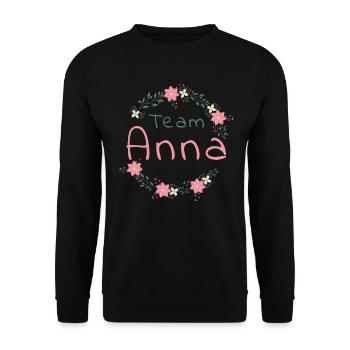 Team Anna - Bride JGA - Unisex Sweatshirt - black - Front - Alina (178cm) & Michal (187cm)