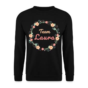 Team Laura - Bridal JGA - Unisex Sweatshirt - black - Front - Alina (178cm) & Michal (187cm)