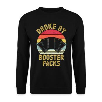 Funny Trading Card Game TCG Retro - Unisex Sweatshirt - black - Front - Alina (178cm) & Michal (187cm)