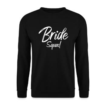 Bride Squad Braut Team Bride - Unisex Sweatshirt - black - Front - Alina (178cm) & Michal (187cm)