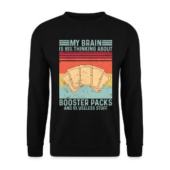 Lustiges Sammelkartenspiel TCG Retro - Unisex Pullover - Schwarz - Vorne - Alina (178cm) & Michal (187cm)