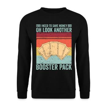 Funny Trading Card Game TCG Retro - Unisex Sweatshirt - black - Front - Alina (178cm) & Michal (187cm)