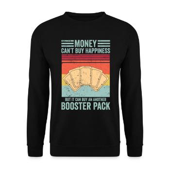 Funny Trading Card Game TCG Retro - Unisex Sweatshirt - black - Front - Alina (178cm) & Michal (187cm)