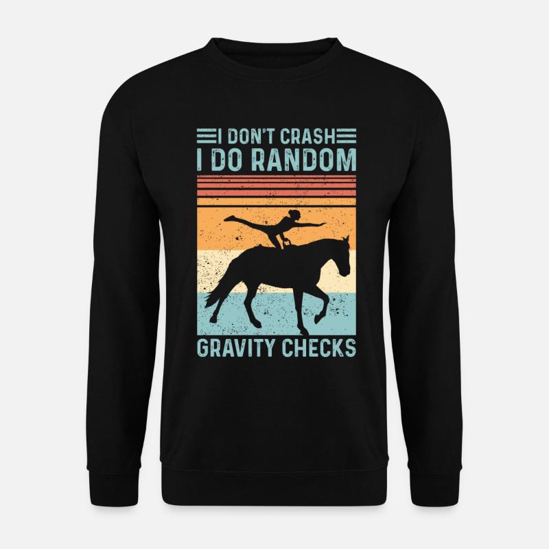 Random Check Gravity Vaulting Retro - Unisex Sweatshirt - black