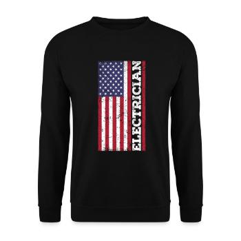 Électriciens patriotes, américains - Sweat-shirt Unisexe - noir - Devant - Alina (178cm) & Michal (187cm)