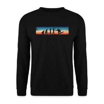 Retro Snowboard Evolution - Fun - Sweat-shirt Unisexe - noir - Devant - Alina (178cm) & Michal (187cm)