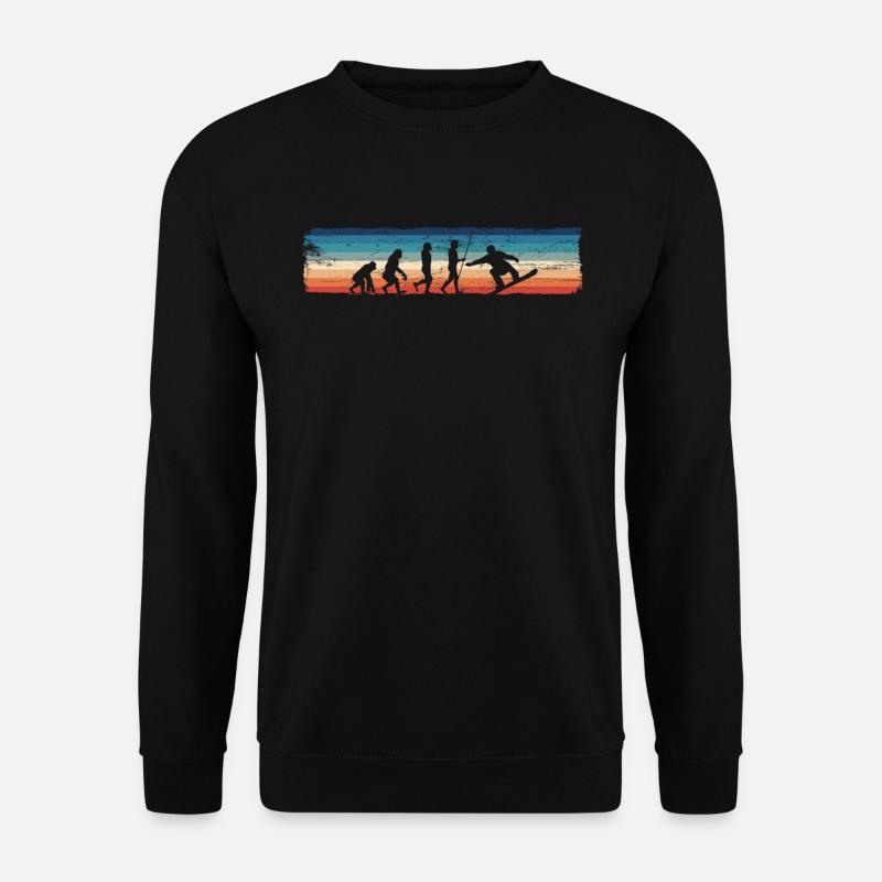 Retro Snowboard Evolution - Fun - Sweat-shirt Unisexe - noir