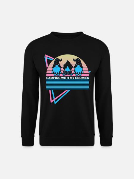 Fun camping camper Camp Retro - Unisex Sweatshirt - black