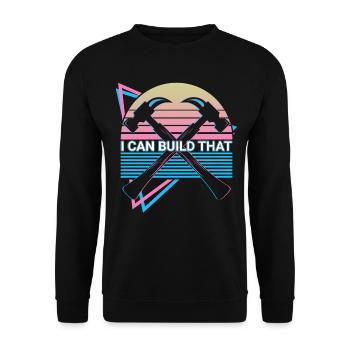 Funny Carpenter Retro Carpentry - Unisex Sweatshirt - black - Front - Alina (178cm) & Michal (187cm)