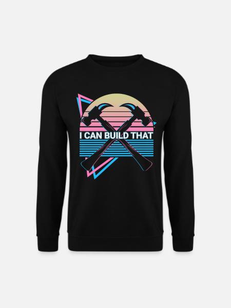 Funny Carpenter Retro Carpentry - Unisex Sweatshirt - black