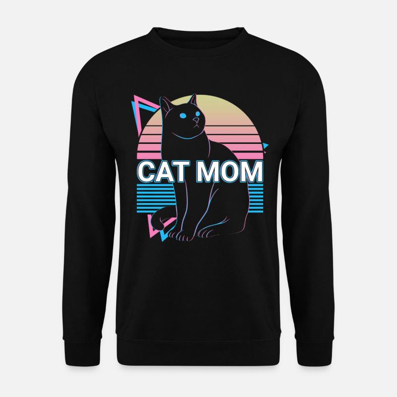 Cat Mama Rétro - Sweat-shirt Unisexe - noir