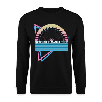 Drôle de charpentier Rétro Menuiserie - Sweat-shirt Unisexe - noir - Devant - Alina (178cm) & Michal (187cm)