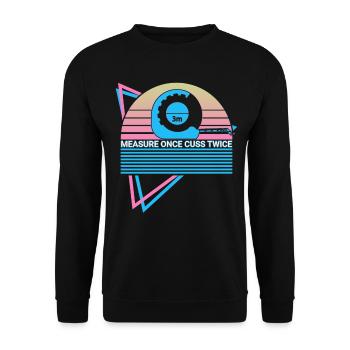 Funny Carpenter Retro Carpentry - Unisex Sweatshirt - black - Front - Alina (178cm) & Michal (187cm)