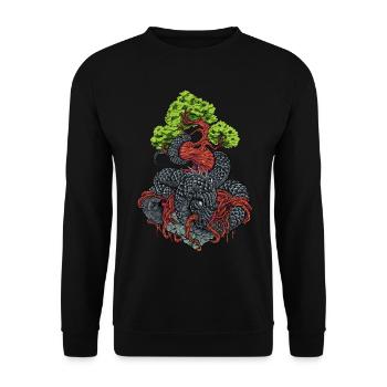 Nidhogg - Nidhöggr - Unisex Sweatshirt - black - Front - Alina (178cm) & Michal (187cm)
