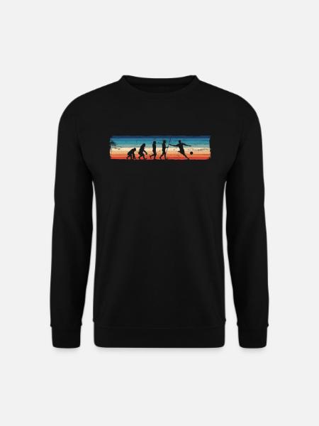 Retro football evolution – funnier - Unisex Sweatshirt - black
