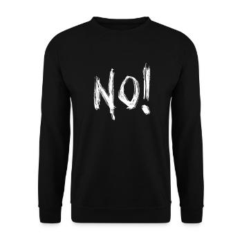Not a funny statement - Unisex Sweatshirt - black - Front - Alina (178cm) & Michal (187cm)