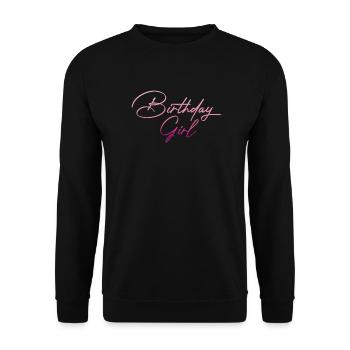 Fête d’anniversaire des filles, rosé - Sweat-shirt Unisexe - noir - Devant - Alina (178cm) & Michal (187cm)