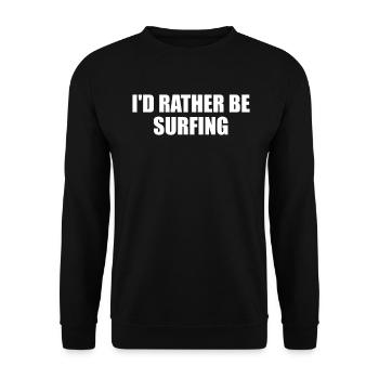 C’est drôle que je préfère surfer surfer sur Surfer Wave - Sweat-shirt Unisexe - noir - Devant - Alina (178cm) & Michal (187cm)