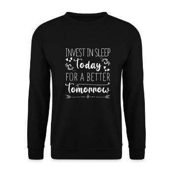 Support Sleep Deprived Mom Life Self Care Mental - Unisex Pullover - Schwarz - Vorne - Alina (178cm) & Michal (187cm)