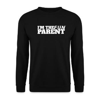 I'm The Fun Parent Lustiger Vater Mutter - Unisex Pullover - Schwarz - Vorne - Alina (178cm) & Michal (187cm)