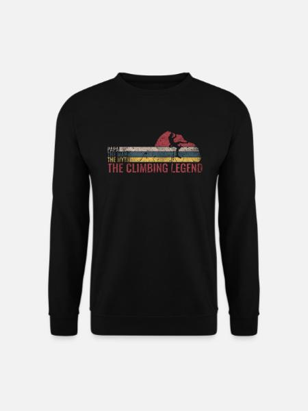 Papa The Climbing Legend - Lustiger - Unisex Pullover - Schwarz