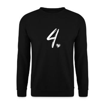 4. Geburtstag süße Kinder BDay 4th - Unisex Pullover - Schwarz - Vorne - Alina (178cm) & Michal (187cm)