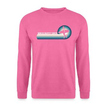 Funny Worlds Okayest Surfer Surfing - Unisex Sweatshirt - pink - Front