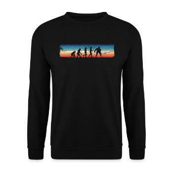 Evolution of Ice Hockey – Ice Hockey - Unisex Sweatshirt - black - Front - Alina (178cm) & Michal (187cm)